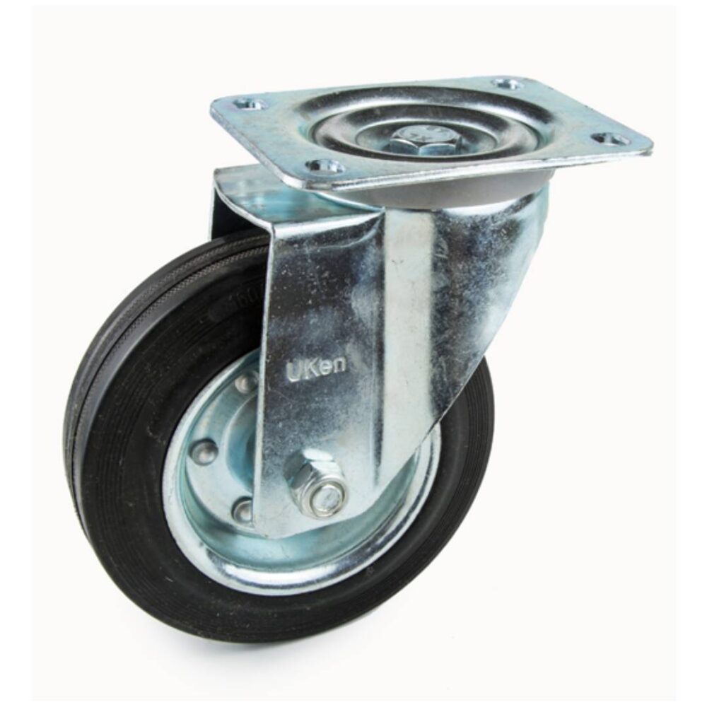 UKEN U5304S Caster Wheel Rubber 4" Swivel