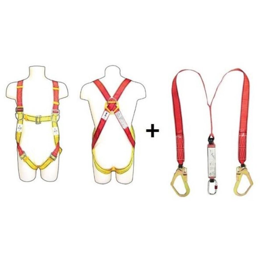 VAULTEX OPB Full Body Harness with Twin Webbing Lanyard and Shock Absorber